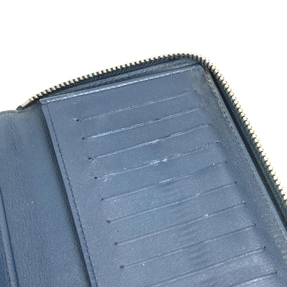 LOUIS VUITTON M58823 Zippy Wallet Vertical Round Zipper Long Wallet Taurillon Leather Unisex Navy