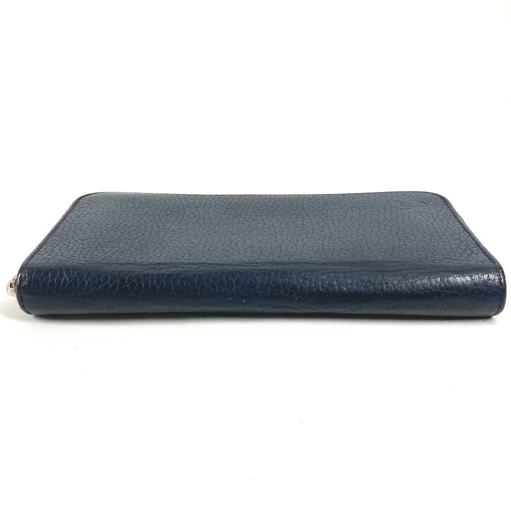 LOUIS VUITTON M58823 Zippy Wallet Vertical Round Zipper Long Wallet Taurillon Leather Unisex Navy