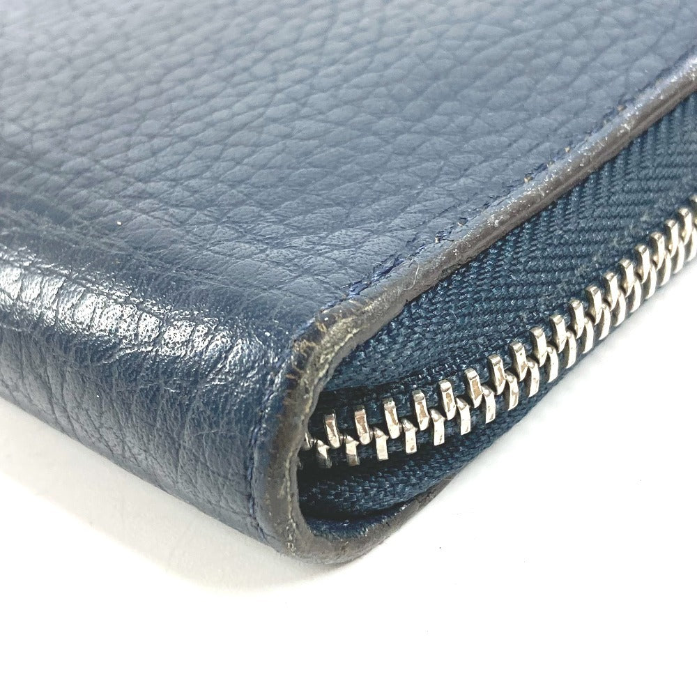 LOUIS VUITTON M58823 Zippy Wallet Vertical Round Zipper Long Wallet Taurillon Leather Unisex Navy