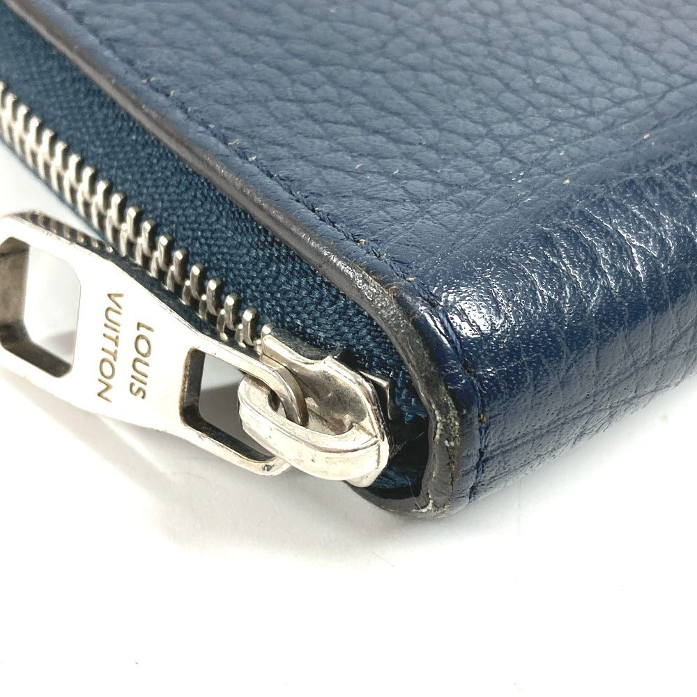 LOUIS VUITTON M58823 Zippy Wallet Vertical Round Zipper Long Wallet Taurillon Leather Unisex Navy