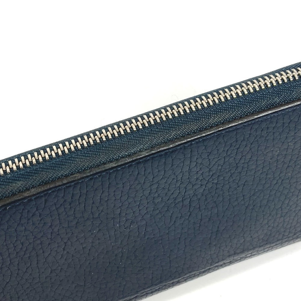 LOUIS VUITTON M58823 Zippy Wallet Vertical Round Zipper Long Wallet Taurillon Leather Unisex Navy