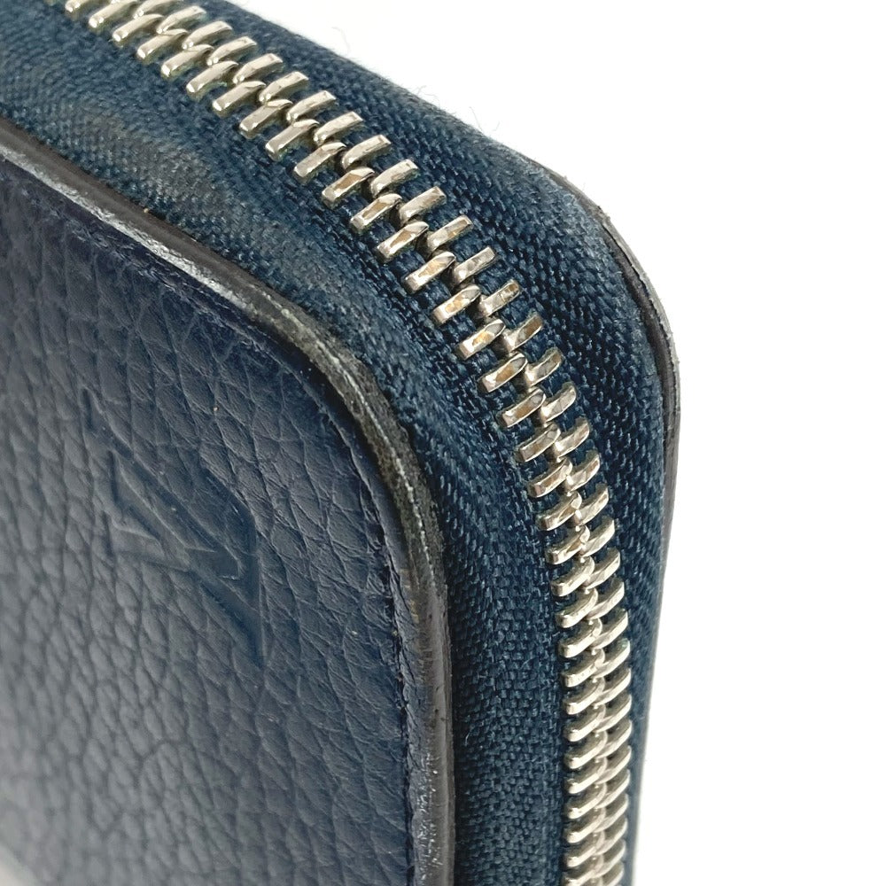 LOUIS VUITTON M58823 Zippy Wallet Vertical Round Zipper Long Wallet Taurillon Leather Unisex Navy