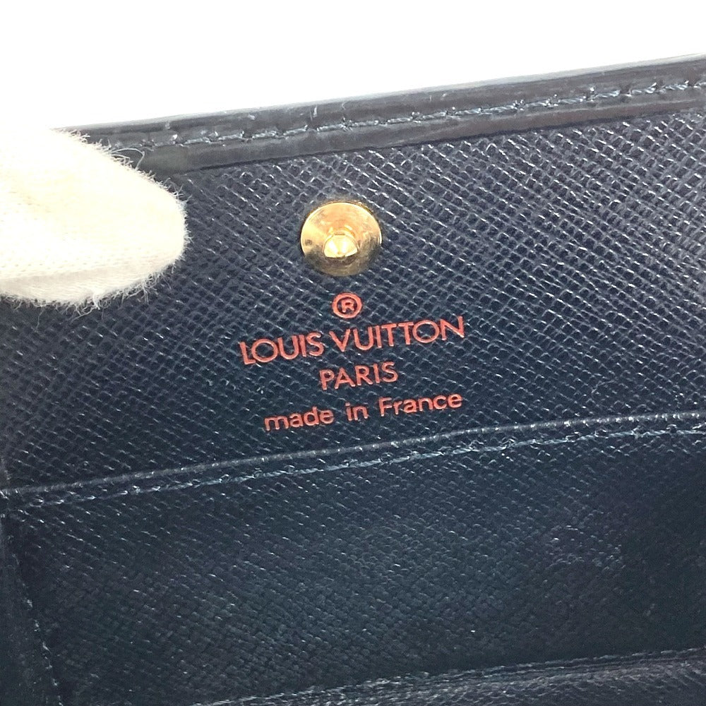 LOUIS VUITTON M63692 Epi Porte Monnaie Boite Wallet Coin Purse Square Coin Case Epi Leather Unisex Noir Black