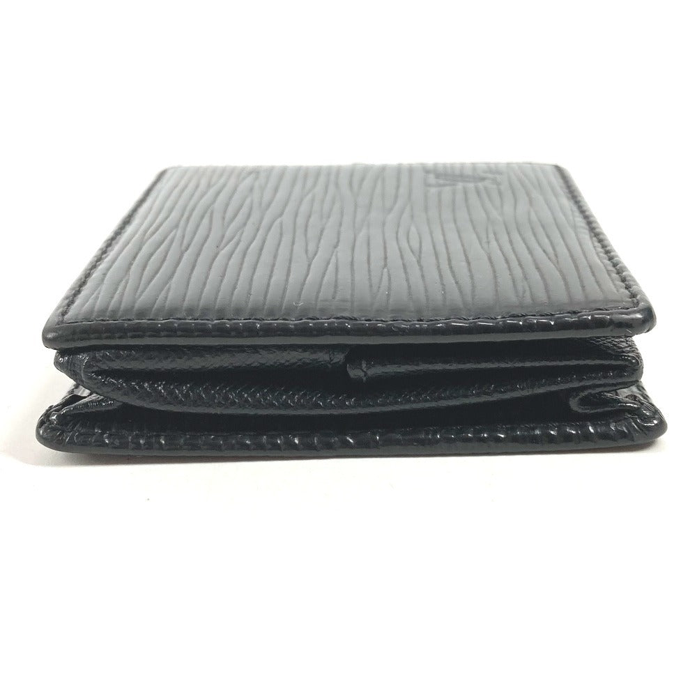 LOUIS VUITTON M63692 Epi Porte Monnaie Boite Wallet Coin Purse Square Coin Case Epi Leather Unisex Noir Black