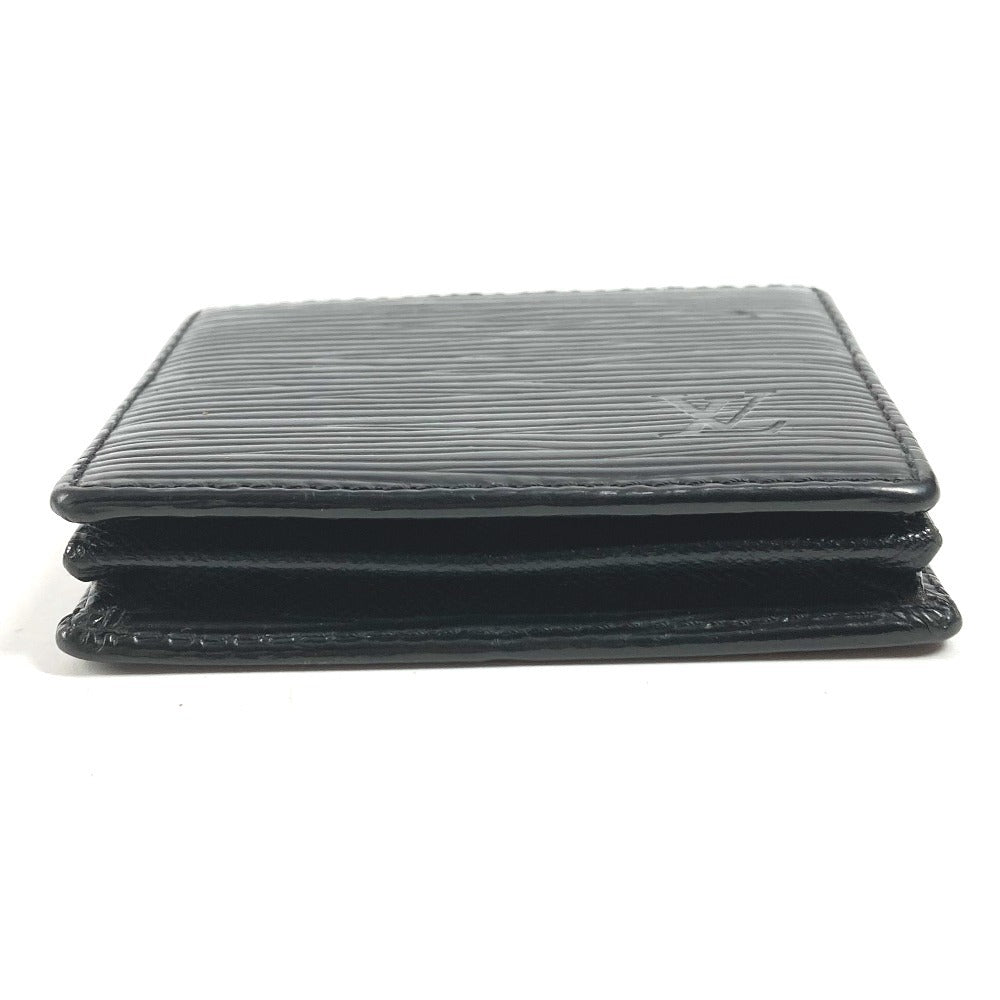 LOUIS VUITTON M63692 Epi Porte Monnaie Boite Wallet Coin Purse Square Coin Case Epi Leather Unisex Noir Black