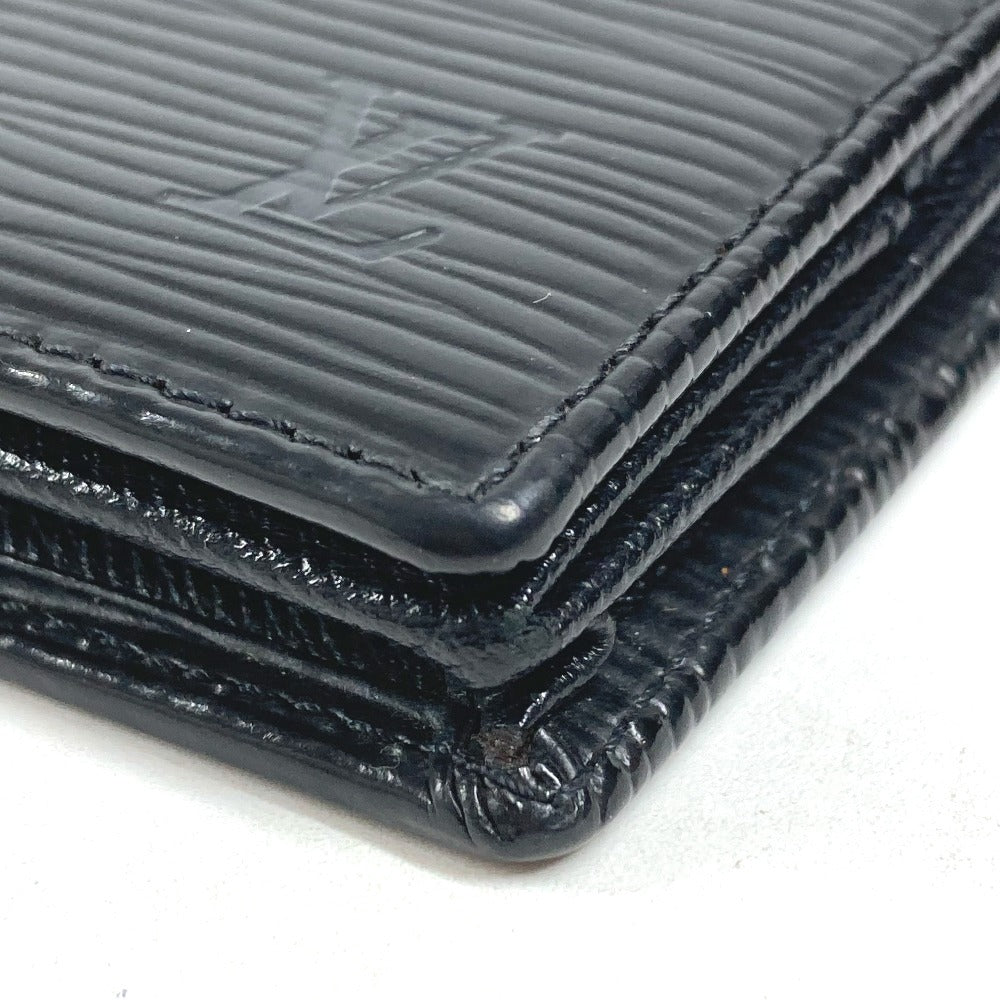 LOUIS VUITTON M63692 Epi Porte Monnaie Boite Wallet Coin Purse Square Coin Case Epi Leather Unisex Noir Black