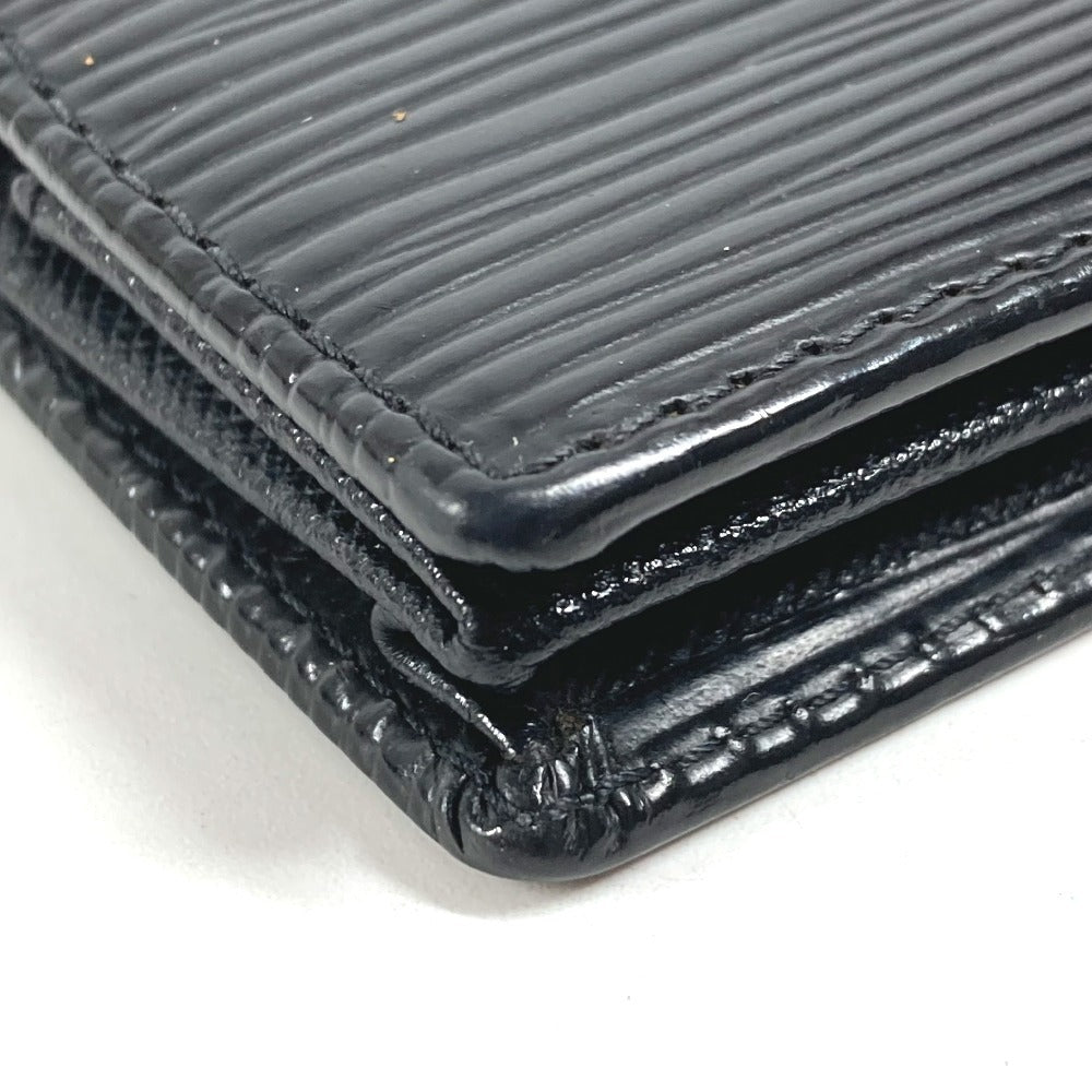 LOUIS VUITTON M63692 Epi Porte Monnaie Boite Wallet Coin Purse Square Coin Case Epi Leather Unisex Noir Black