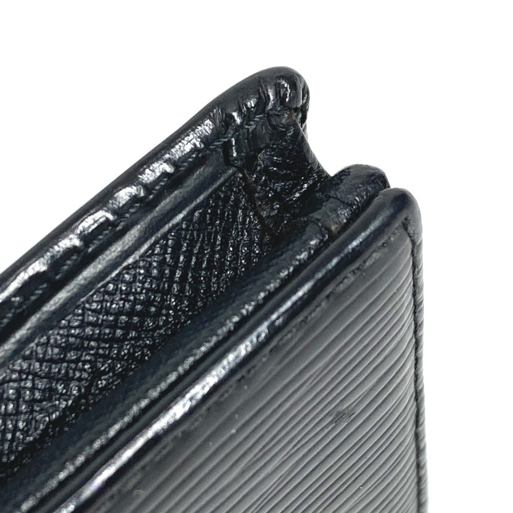 LOUIS VUITTON M63692 Epi Porte Monnaie Boite Wallet Coin Purse Square Coin Case Epi Leather Unisex Noir Black
