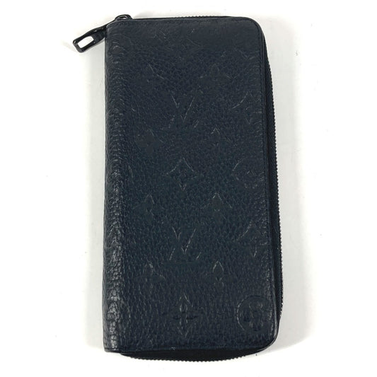LOUIS VUITTON M69047 モノグラムエンボス ジッピーウォレットヴェルティカル ロングウォレット ラウンドファスナー 長財布 トリヨンクレマンス ユニセックス ブラック