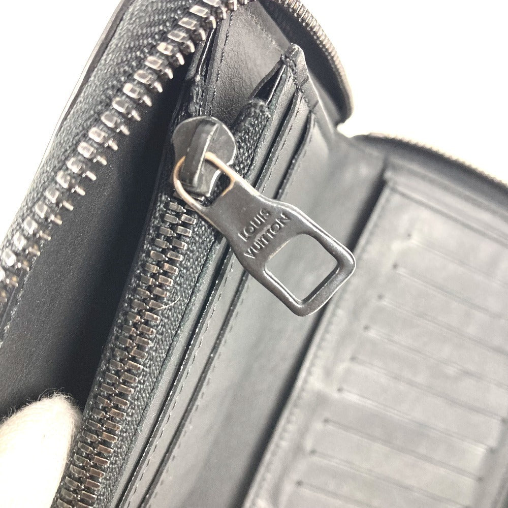 LOUIS VUITTON M69047 Monogram Embossed Zippy Wallet Vertical Long Wallet Round Zipper Wallet Taurillon Clemence Unisex Black