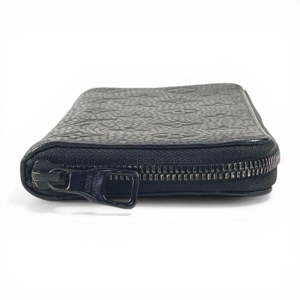 LOUIS VUITTON M69047 Monogram Embossed Zippy Wallet Vertical Long Wallet Round Zipper Wallet Taurillon Clemence Unisex Black