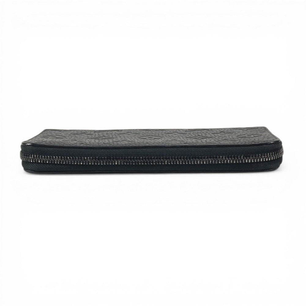 LOUIS VUITTON M69047 Monogram Embossed Zippy Wallet Vertical Long Wallet Round Zipper Wallet Taurillon Clemence Unisex Black