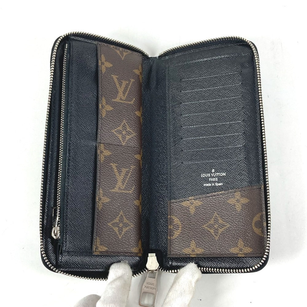 LOUIS VUITTON M60109 モノグラムマカサー ジッピーウォレットヴェルティカル ロングウォレット ラウンドファスナー 長財布 モノグラムマカサーキャンバス ユニセックス ブラウン