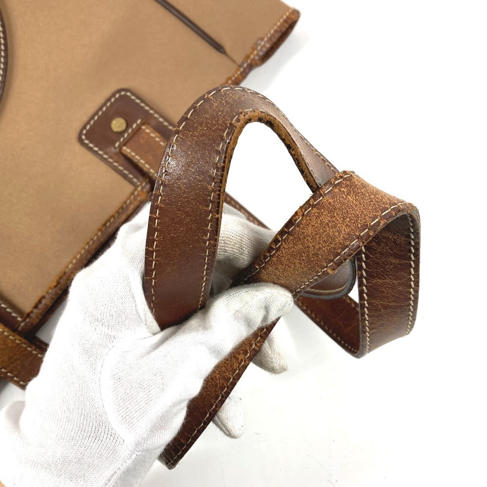 HUNTING WORLD Logo Bag Shoulder Bag Tote Bag Vertical Mesh Shoulder Bag Leather/Canvas Unisex Brown