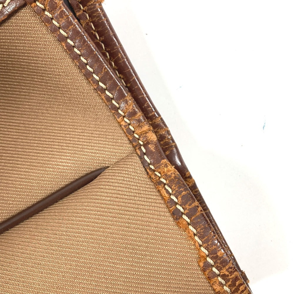 HUNTING WORLD Logo Bag Shoulder Bag Tote Bag Vertical Mesh Shoulder Bag Leather/Canvas Unisex Brown