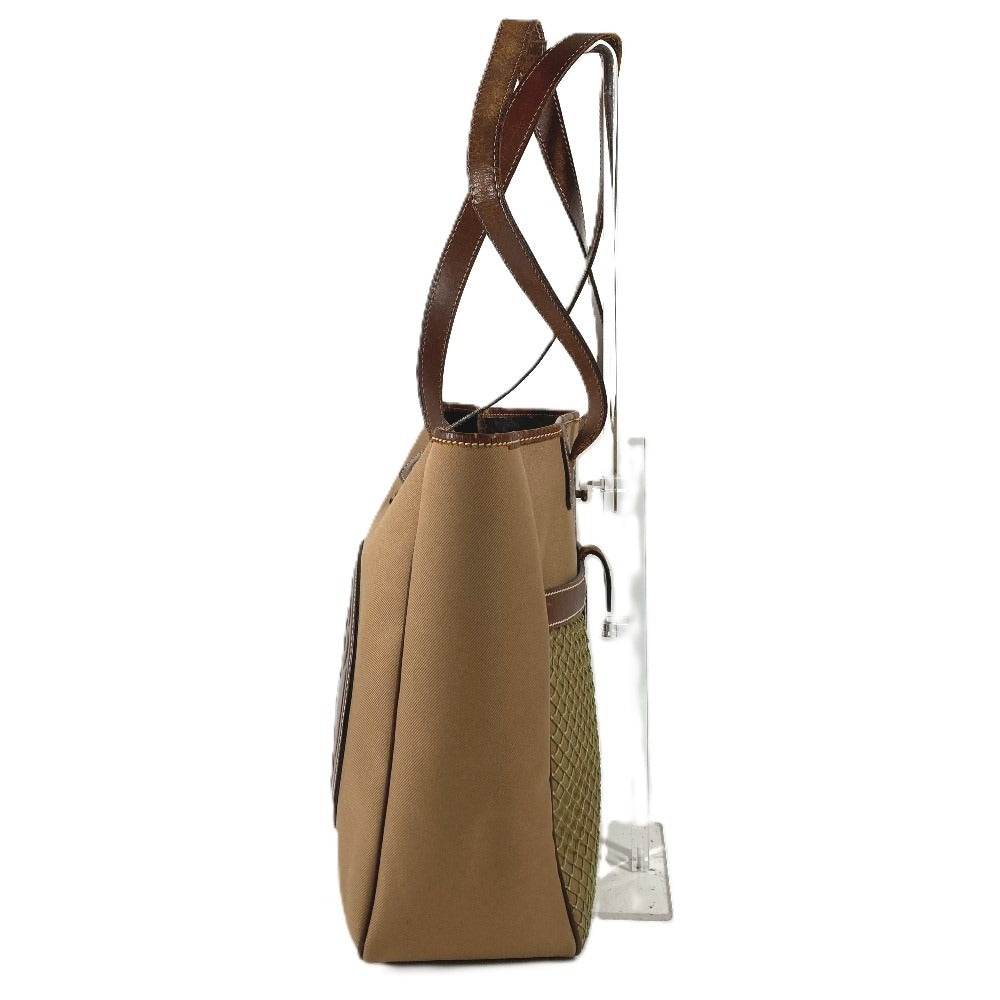 HUNTING WORLD Logo Bag Shoulder Bag Tote Bag Vertical Mesh Shoulder Bag Leather/Canvas Unisex Brown