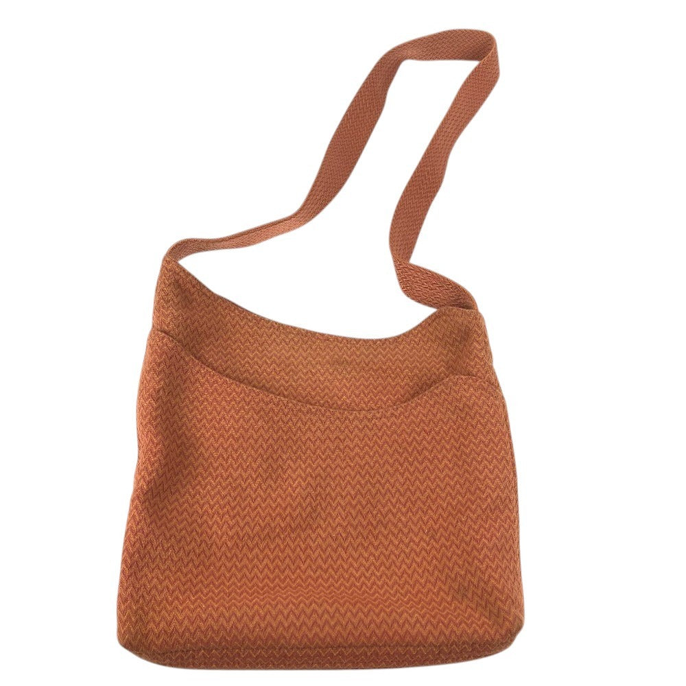 HERMES Sac de Pansage Crossbody Bag Canvas Unisex Orange