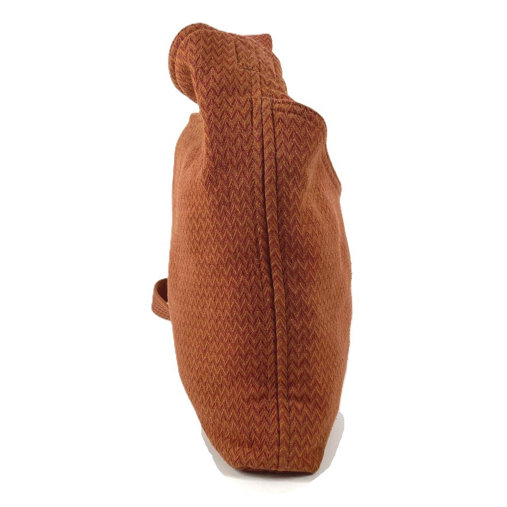 HERMES Sac de Pansage Crossbody Bag Canvas Unisex Orange