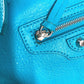 BALENCIAGA 357333 A4 The Paper Shoulder Tote Bag with Mirror, Leather, Unisex Blue