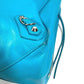 BALENCIAGA 357333 A4 The Paper Shoulder Tote Bag with Mirror, Leather, Unisex Blue