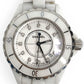 CHANEL J12 12 Diamond Quartz Watch Round Face 33MM Ceramic Ladies White