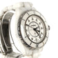 CHANEL J12 12 Diamond Quartz Watch Round Face 33MM Ceramic Ladies White