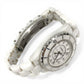 CHANEL J12 12 Diamond Quartz Watch Round Face 33MM Ceramic Ladies White