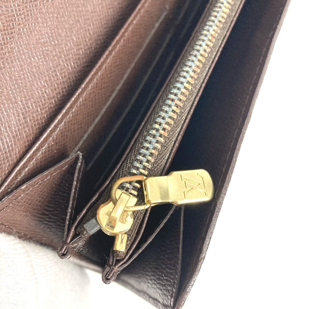 LOUIS VUITTON N61734 Damier Portefeuille Sarah Portefeuille Sarah Long Wallet Bifold Long Wallet Damier Canvas Unisex Ebene Brown