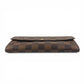 LOUIS VUITTON N61734 Damier Portefeuille Sarah Portefeuille Sarah Long Wallet Bifold Long Wallet Damier Canvas Unisex Ebene Brown