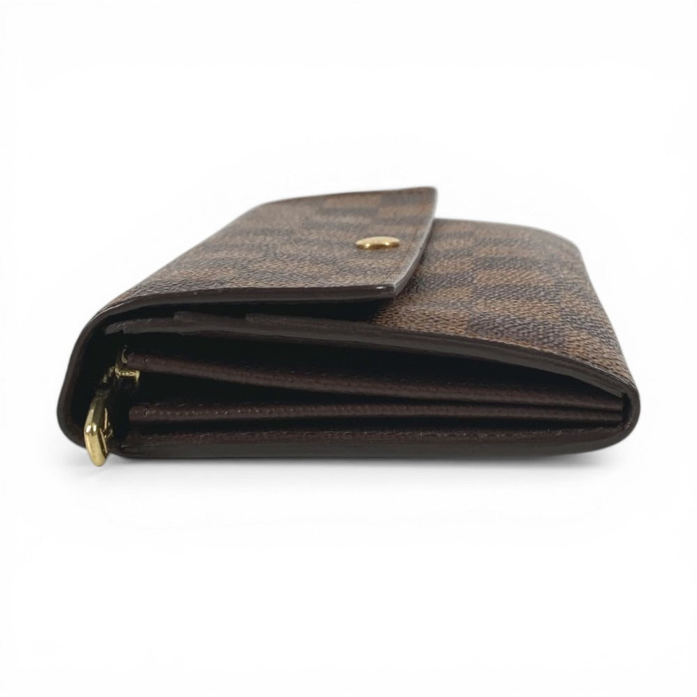 LOUIS VUITTON N61734 Damier Portefeuille Sarah Portefeuille Sarah Long Wallet Bifold Long Wallet Damier Canvas Unisex Ebene Brown