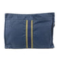 HERMES Fourre-Tout Bag Pouch Second Bag Clutch Bag Cotton Unisex Navy