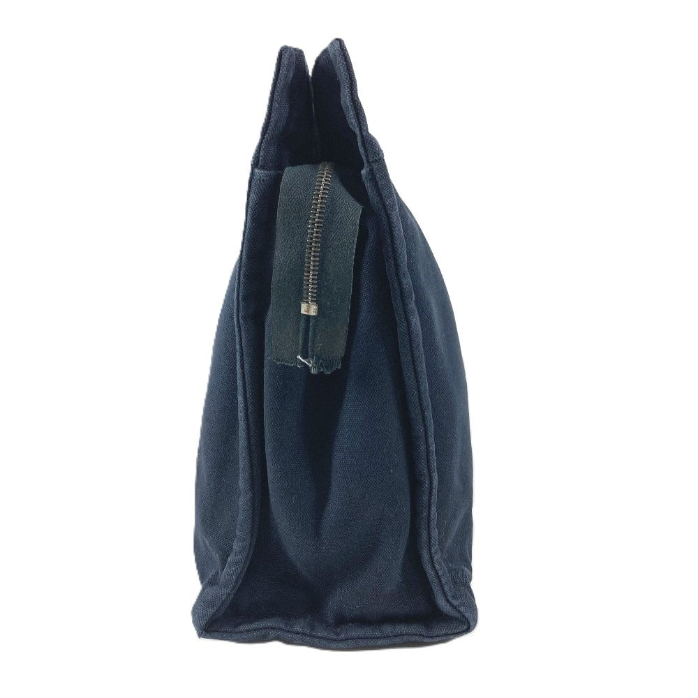 HERMES Fourre-Tout Bag Pouch Second Bag Clutch Bag Cotton Unisex Navy