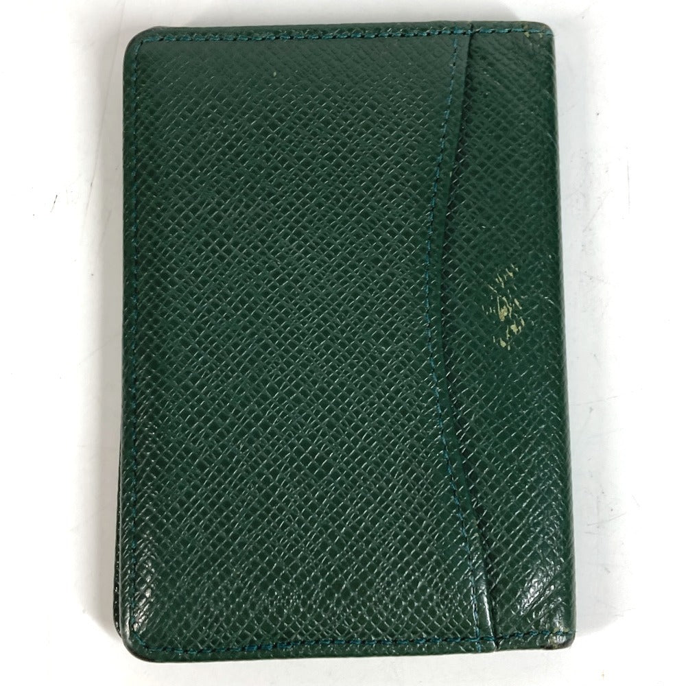 LOUIS VUITTON M30514 Taiga Organiser de Poche Business Card Holder Pass Case Bifold Card Case Taiga Leather Unisex Épicéa Green