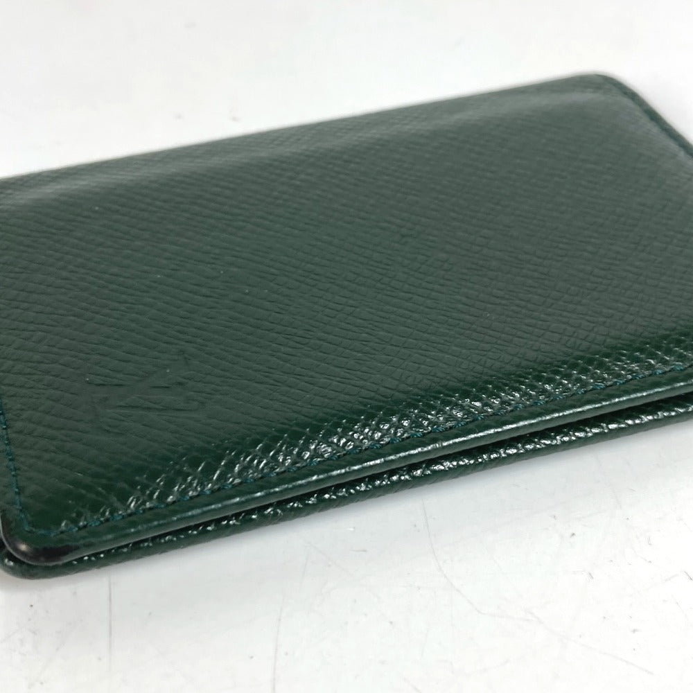 LOUIS VUITTON M30514 Taiga Organiser de Poche Business Card Holder Pass Case Bifold Card Case Taiga Leather Unisex Épicéa Green