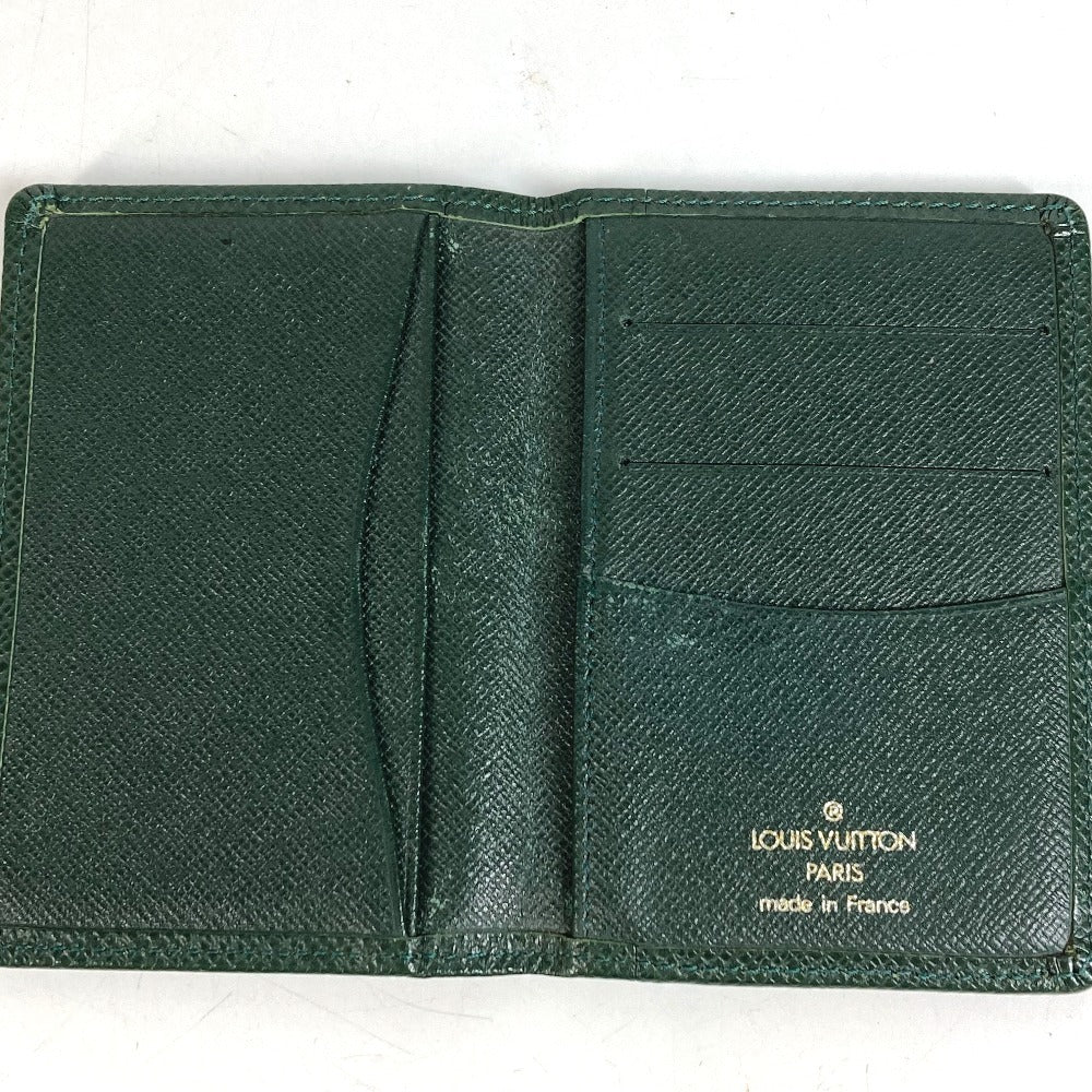 LOUIS VUITTON M30514 Taiga Organiser de Poche Business Card Holder Pass Case Bifold Card Case Taiga Leather Unisex Épicéa Green