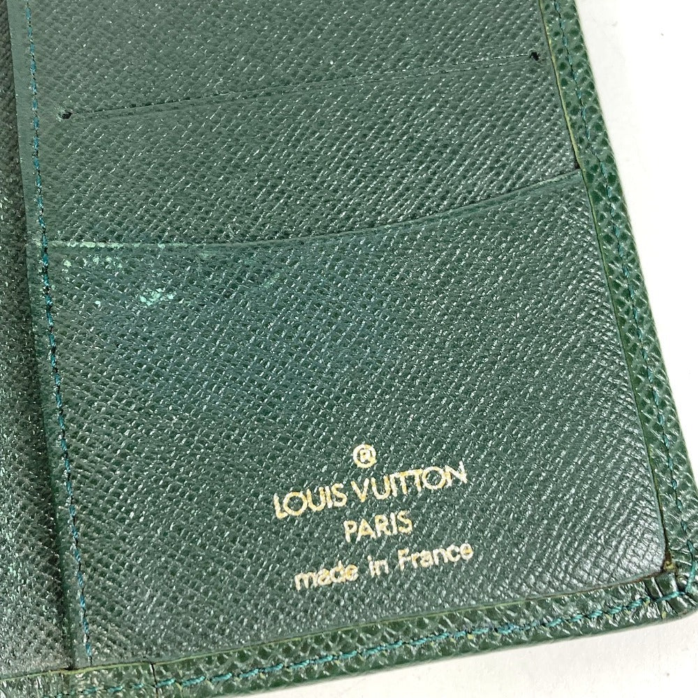 LOUIS VUITTON M30514 Taiga Organiser de Poche Business Card Holder Pass Case Bifold Card Case Taiga Leather Unisex Épicéa Green