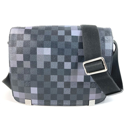 LOUIS VUITTON N40072 ダミエグラフィット ピクセル ディストリクトPM ディストリクト PM カバン 斜め掛け フラップ ショルダーバッグ ダミエグラフィットキャンバス ユニセックス ブラック