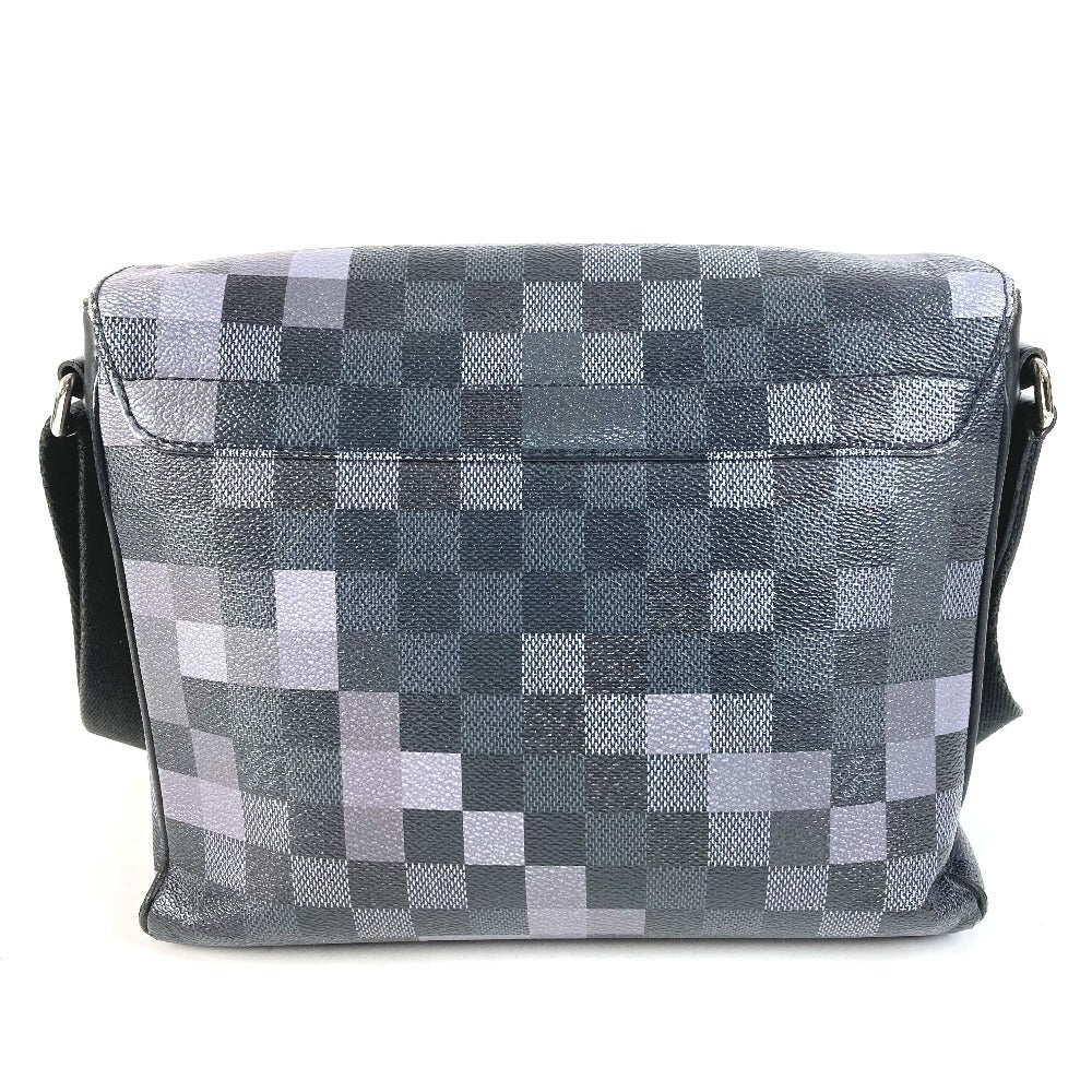 LOUIS VUITTON N40072 ダミエグラフィット ピクセル ディストリクトPM ディストリクト PM カバン 斜め掛け フラップ ショルダーバッグ ダミエグラフィットキャンバス ユニセックス ブラック