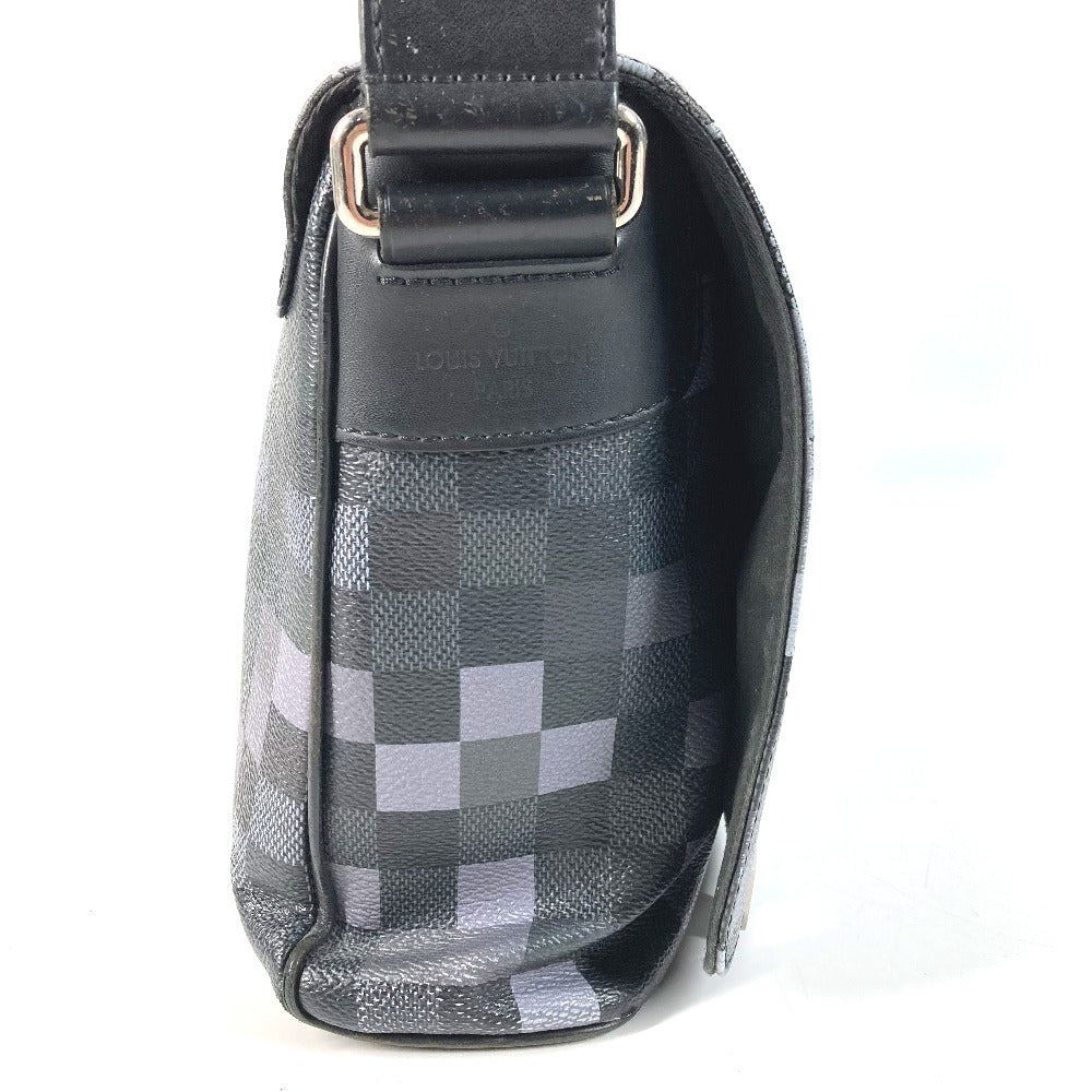 LOUIS VUITTON N40072 ダミエグラフィット ピクセル ディストリクトPM ディストリクト PM カバン 斜め掛け フラップ ショルダーバッグ ダミエグラフィットキャンバス ユニセックス ブラック