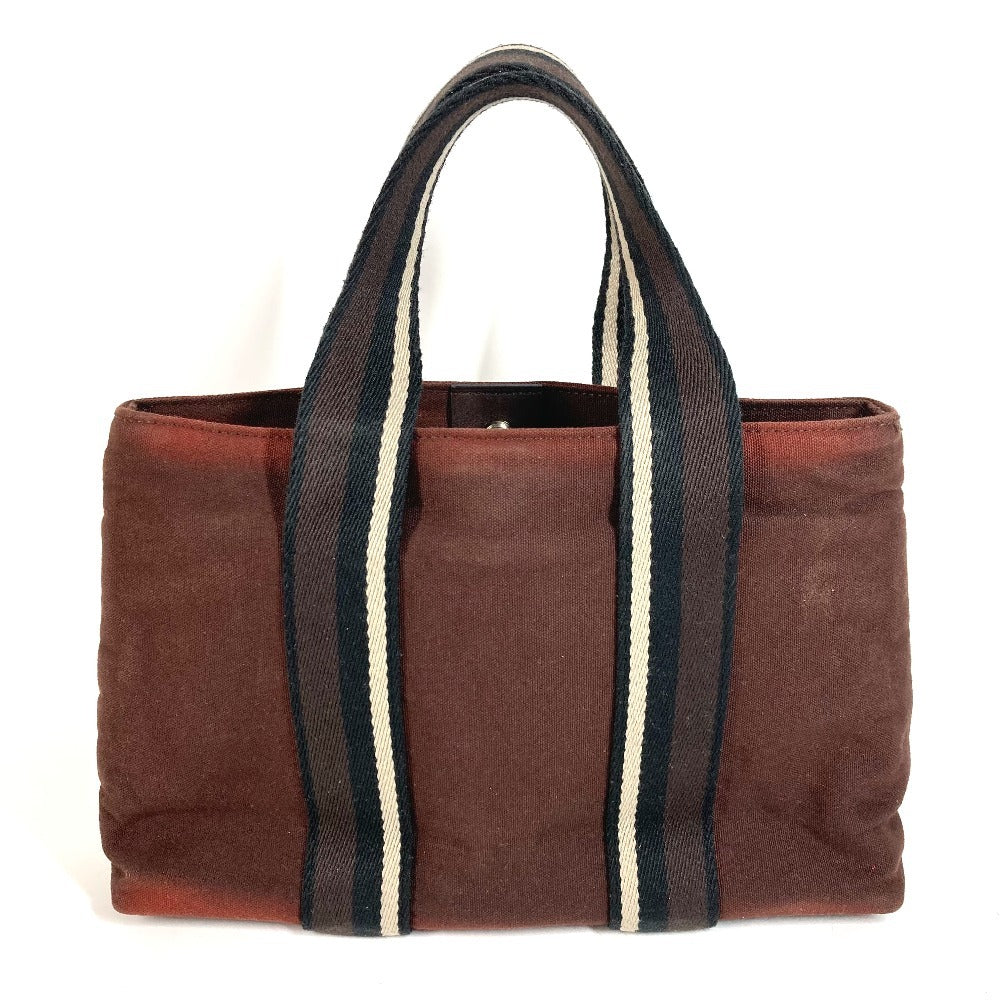 HERMES トロカホリゾンタルPM トロカホリゾンタル PM ハンドバッグ カバン トートバッグ コットン ユニセックス ブラウン