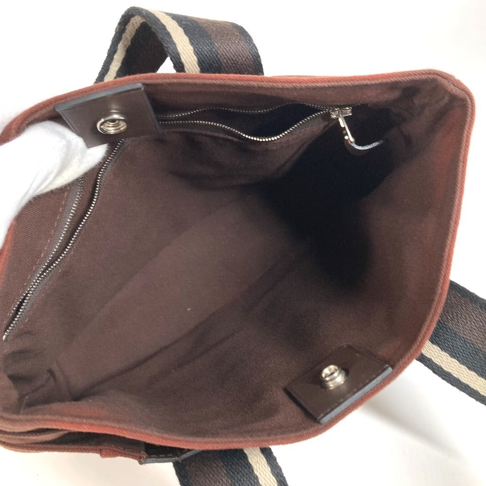 HERMES トロカホリゾンタルPM トロカホリゾンタル PM ハンドバッグ カバン トートバッグ コットン ユニセックス ブラウン
