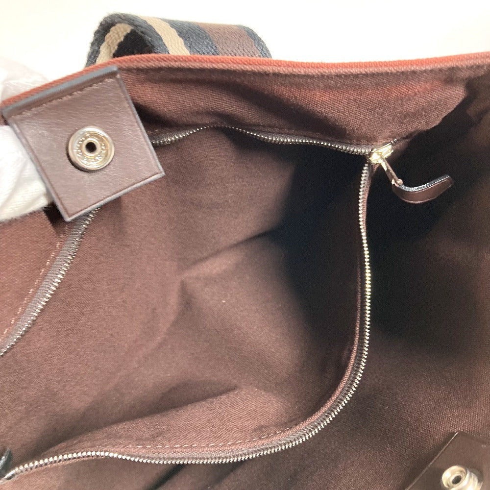 HERMES トロカホリゾンタルPM トロカホリゾンタル PM ハンドバッグ カバン トートバッグ コットン ユニセックス ブラウン