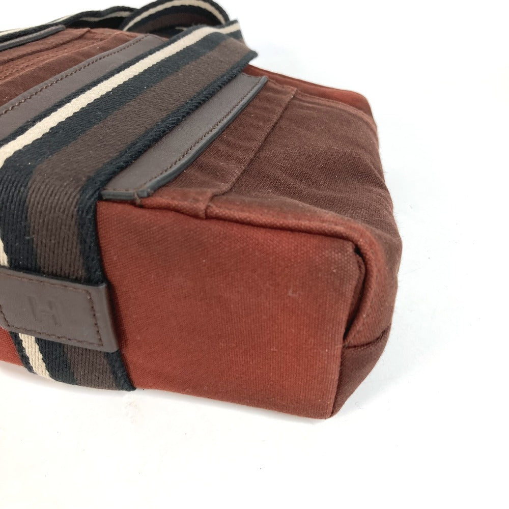 HERMES トロカホリゾンタルPM トロカホリゾンタル PM ハンドバッグ カバン トートバッグ コットン ユニセックス ブラウン