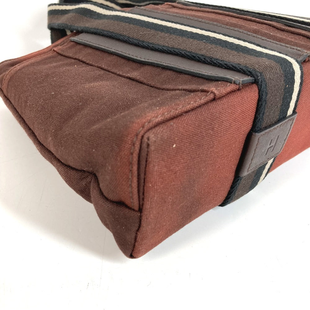 HERMES トロカホリゾンタルPM トロカホリゾンタル PM ハンドバッグ カバン トートバッグ コットン ユニセックス ブラウン