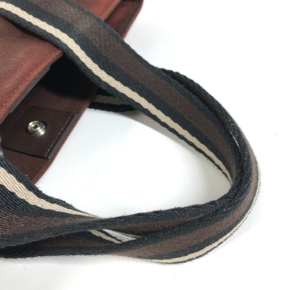 HERMES トロカホリゾンタルPM トロカホリゾンタル PM ハンドバッグ カバン トートバッグ コットン ユニセックス ブラウン