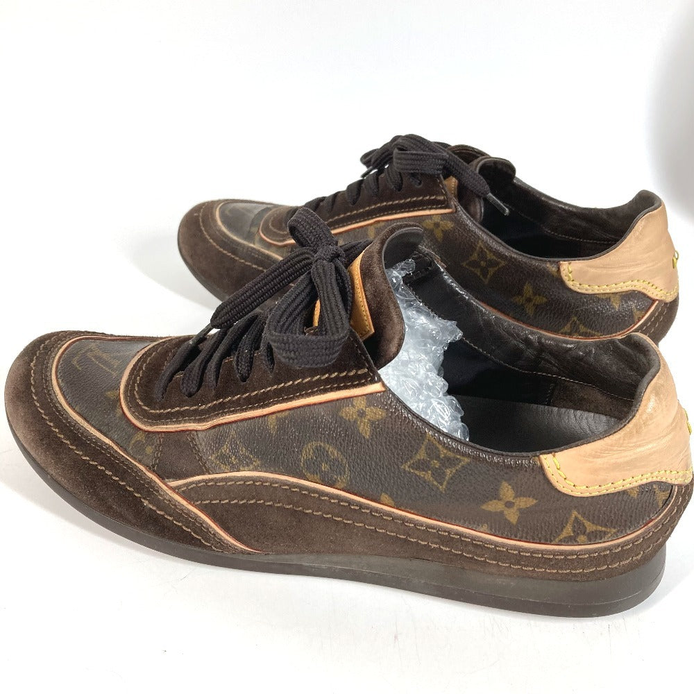 LOUIS VUITTON ไม่ระบุ ลาย Monogram มีเชือก ผูกรองเท้า รองเท้าผ้าใบ Monogram Vernis ผู้ชาย สีน้ำตาล