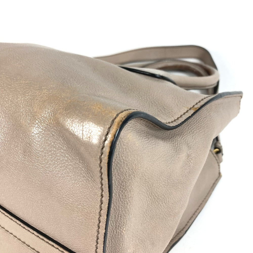 PRADA 2WAYバッグ トライアングルロゴ 三角ロゴ プレート ハンドバッグ カバン ショルダーバッグ 斜め掛け トートバッグ レザー ユニセックス ベージュ系