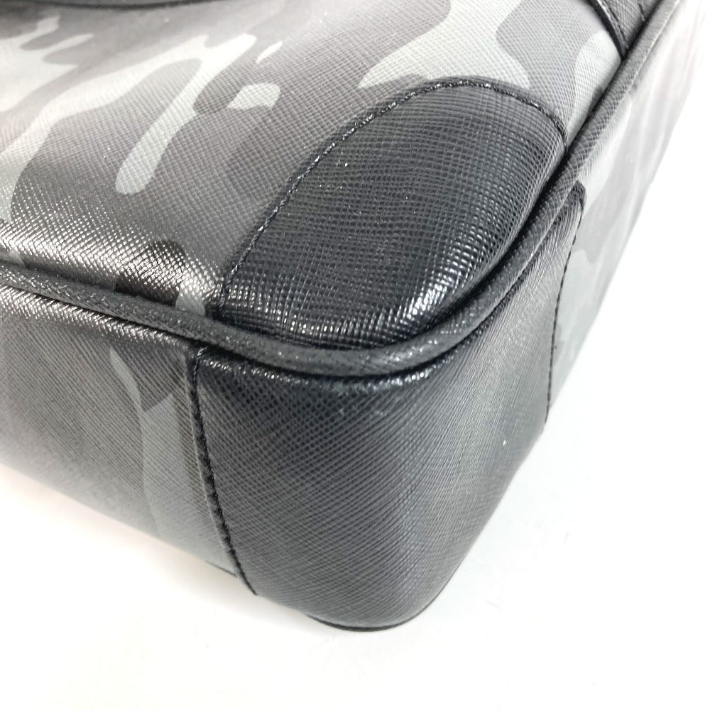 MONTBLANC ロゴ 迷彩 カモフラ カバン 書類バッグ ブリーフケース ハンドバッグ 2WAYバッグ ショルダーバッグ ビジネスバッグ レザー ユニセックス ブラック