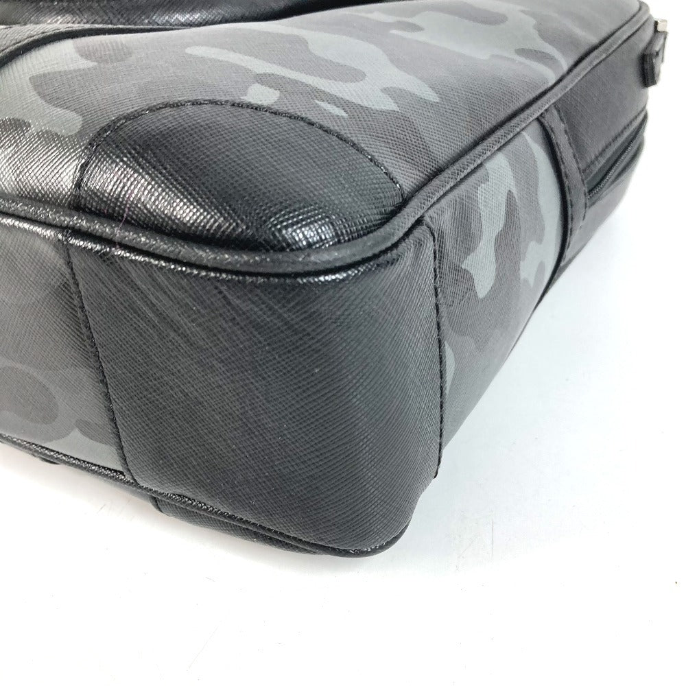 MONTBLANC ロゴ 迷彩 カモフラ カバン 書類バッグ ブリーフケース ハンドバッグ 2WAYバッグ ショルダーバッグ ビジネスバッグ レザー ユニセックス ブラック