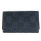 GUCCI 04564 โลโก้ GG ที่เก็บกุญแจ 6 ดอก แบบ 6P หนัง/GG Canvas สีดำ Unisex
